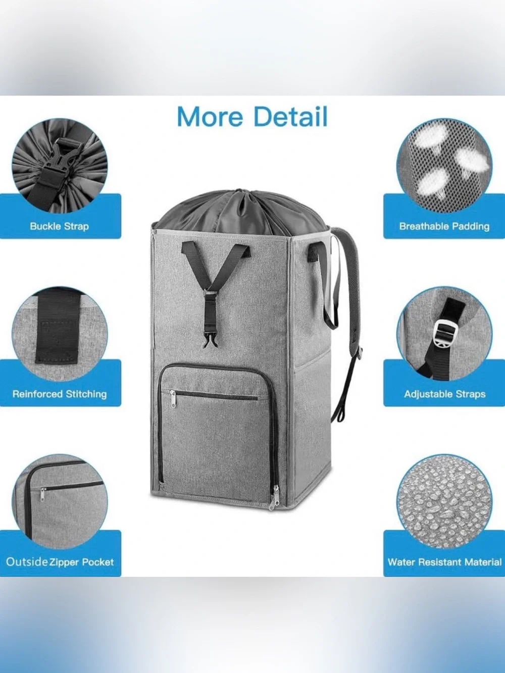 Laundry Backpack Bag with Adjustable Shoulder Straps, Extra Large 2 in 1 Laundry